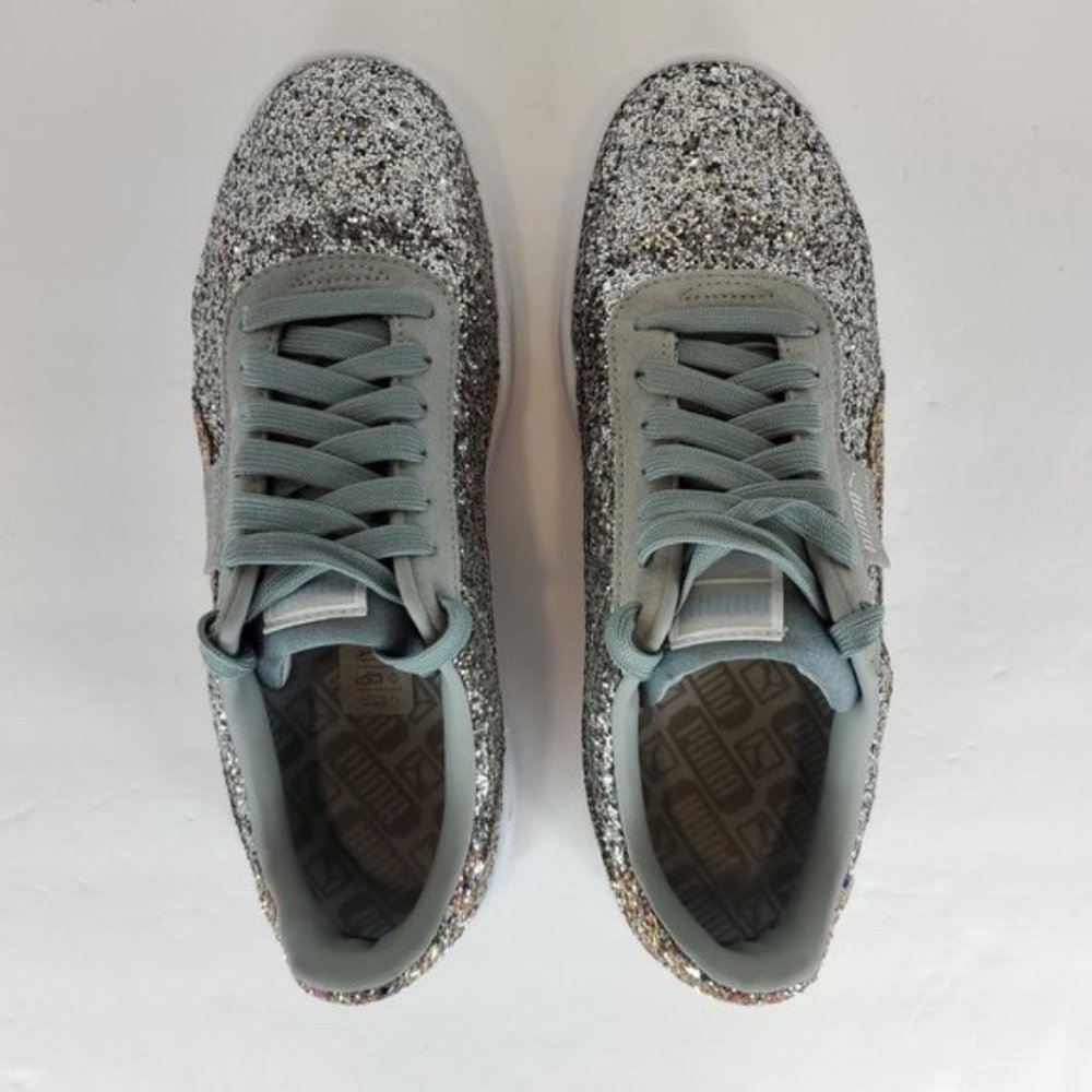PUMA California Glitz Sneakers silver Sz 9 - Picture 4 of 9